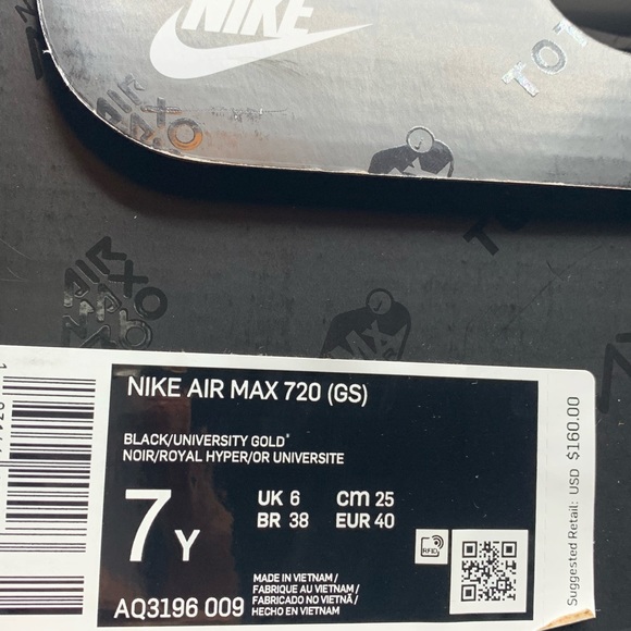 Nike Air Max 720 (GS) Youth 6.5/7-a Women 8/8.5 - Picture 8 of 8